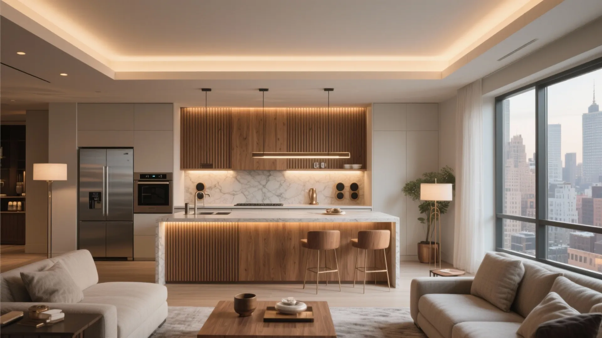 Seamless lighting and hidden tech that feels effortless