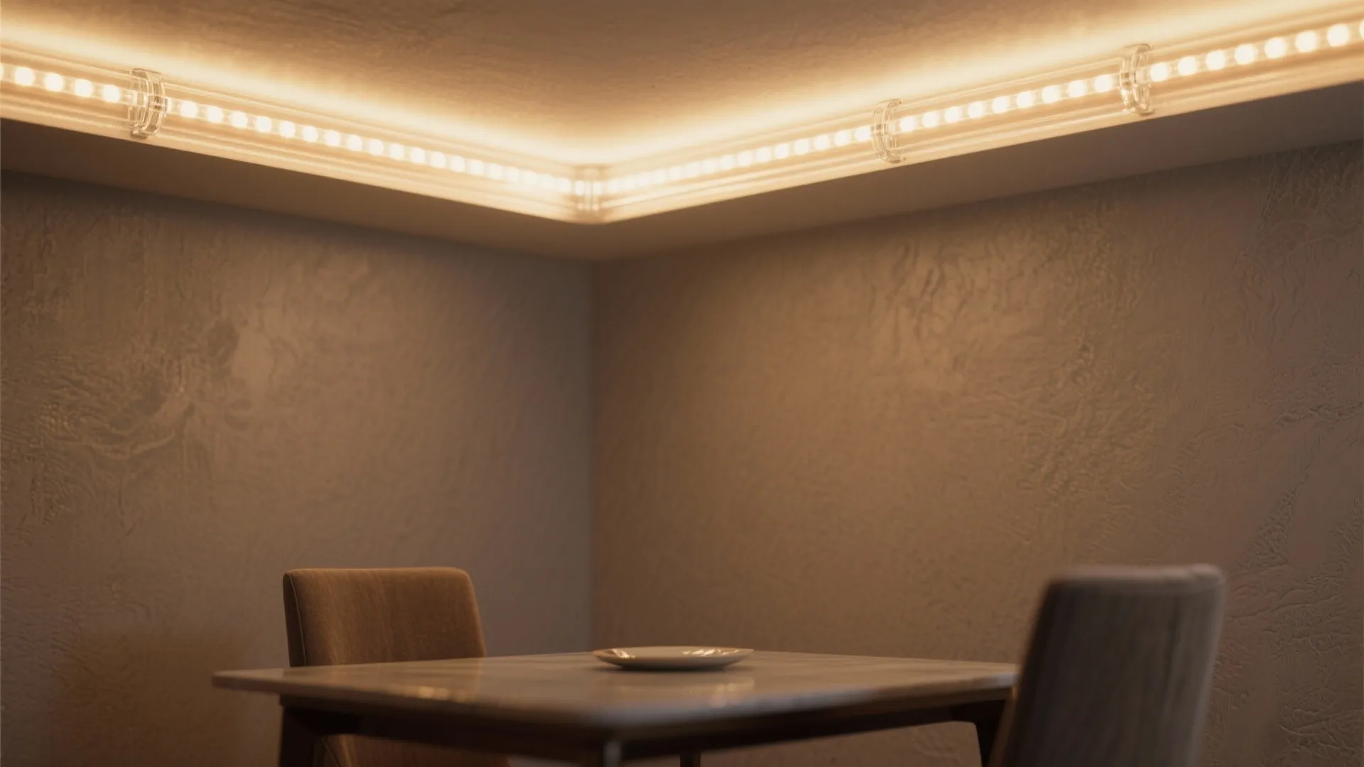 5. LED tape and cove lighting for subtle glow