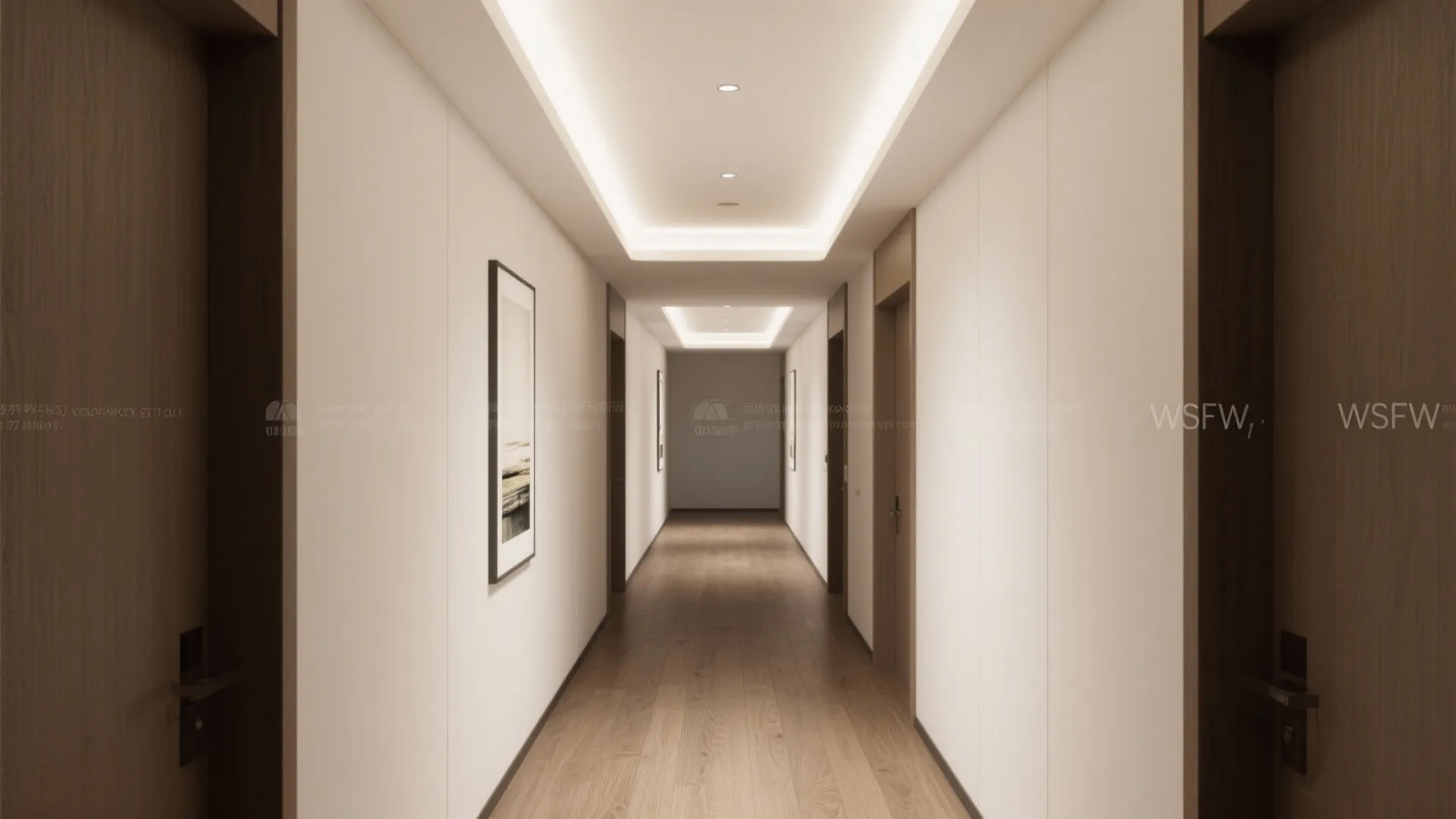 1) Recessed Cove Lighting with Floating Perimeter
