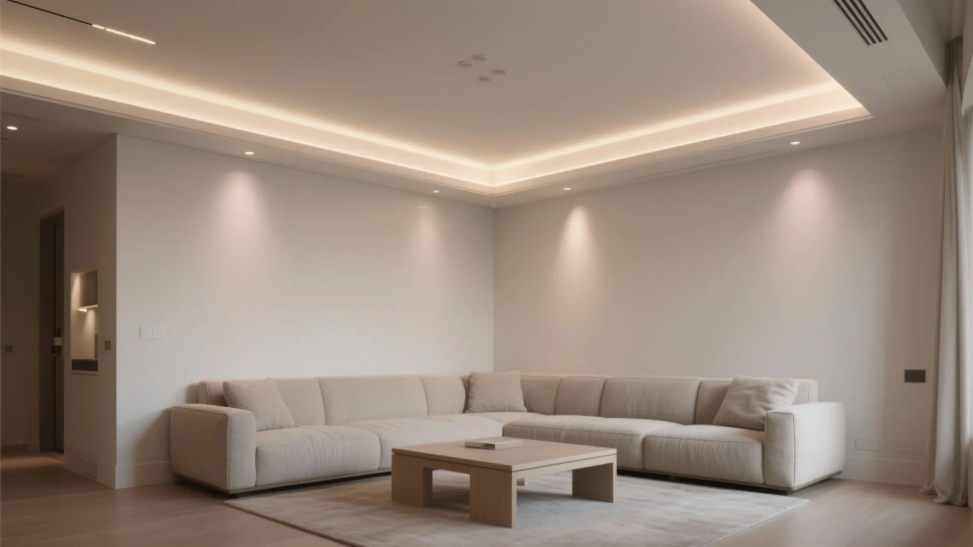 Minimalist Cove Lighting in the Living Room