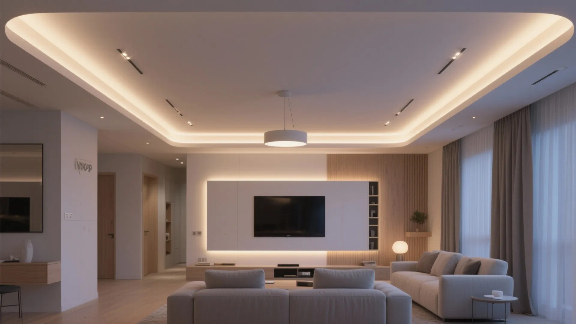 Cove Lighting with POP Borders (Warm, Glare-Free Glow)