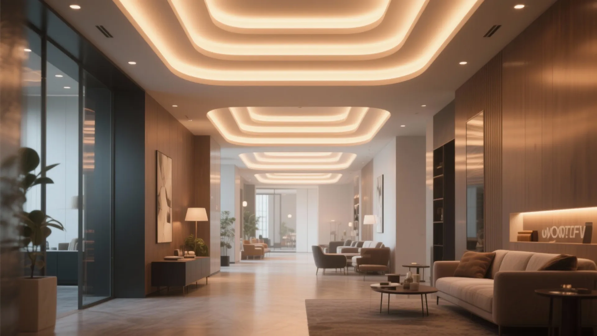 Cove Lighting in Layered False Ceiling
