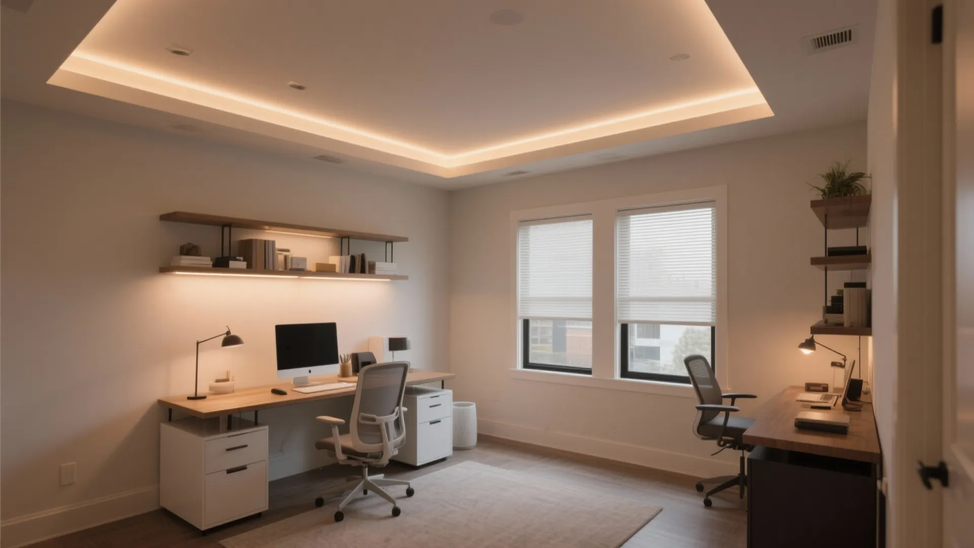 Cove Lighting With Hidden LED Strips