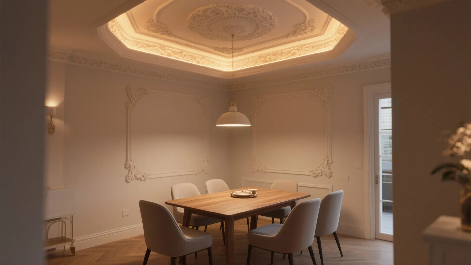 Elegant Cove Lighting POP Ceiling