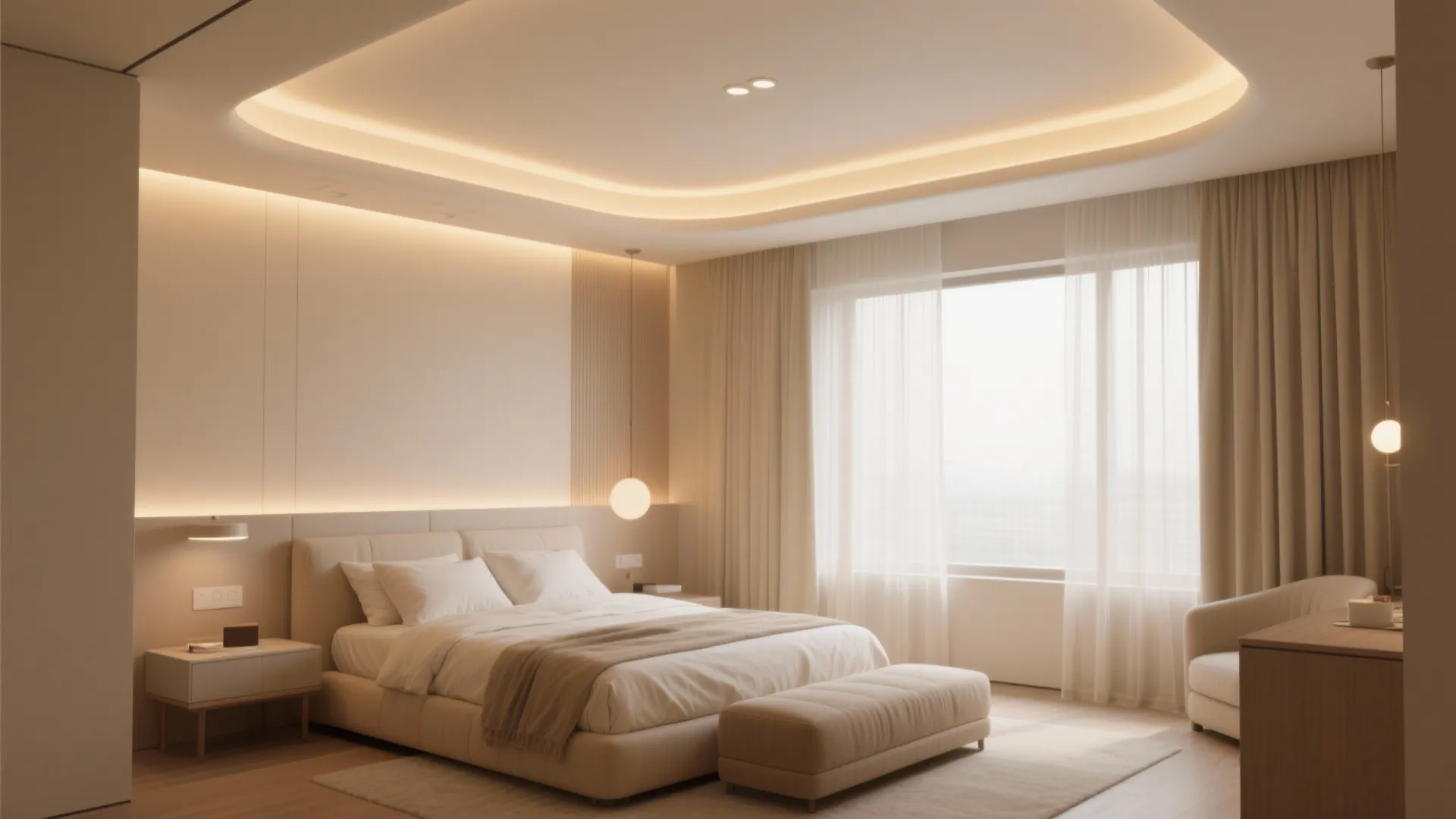 Minimal Cove Lighting POP Ceiling