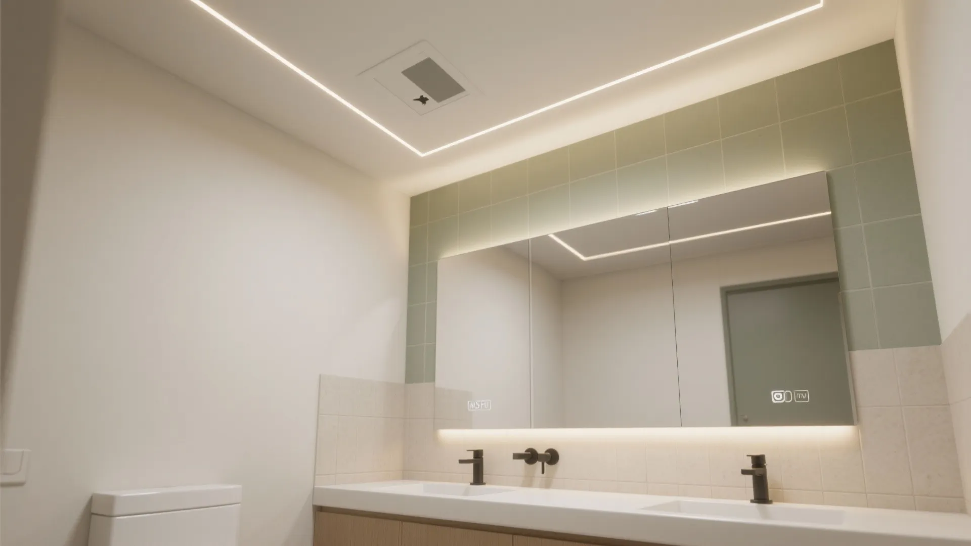 Minimalist cove-and-lip POP for soft, glare-free light