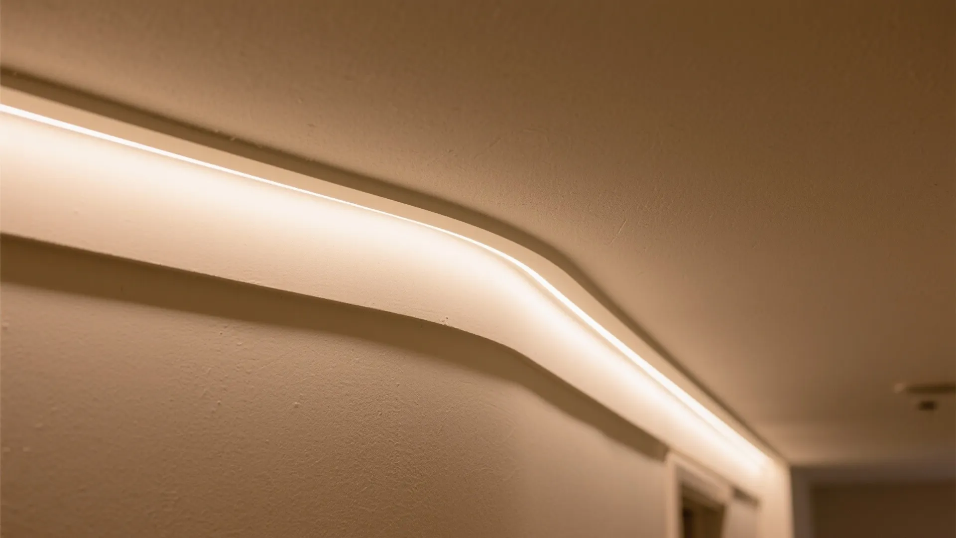 Curved Cove Ceiling with Hidden LED