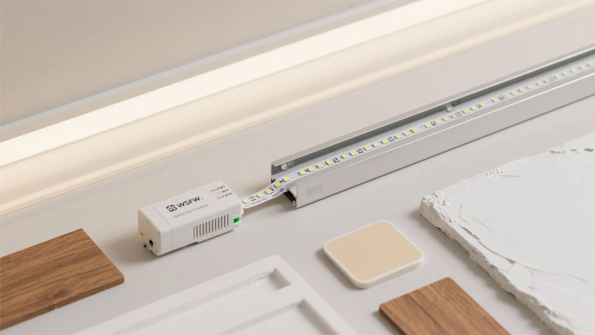 Slimline LED coves for soft ambient glow