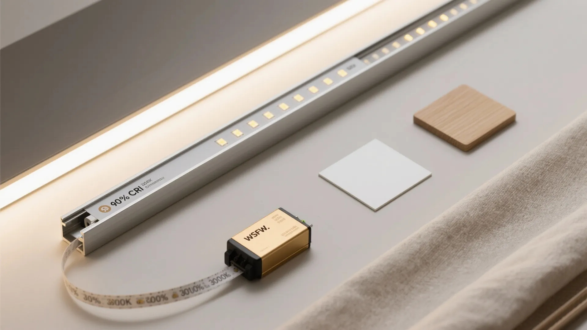 Indirect cove or perimeter LED for visual height