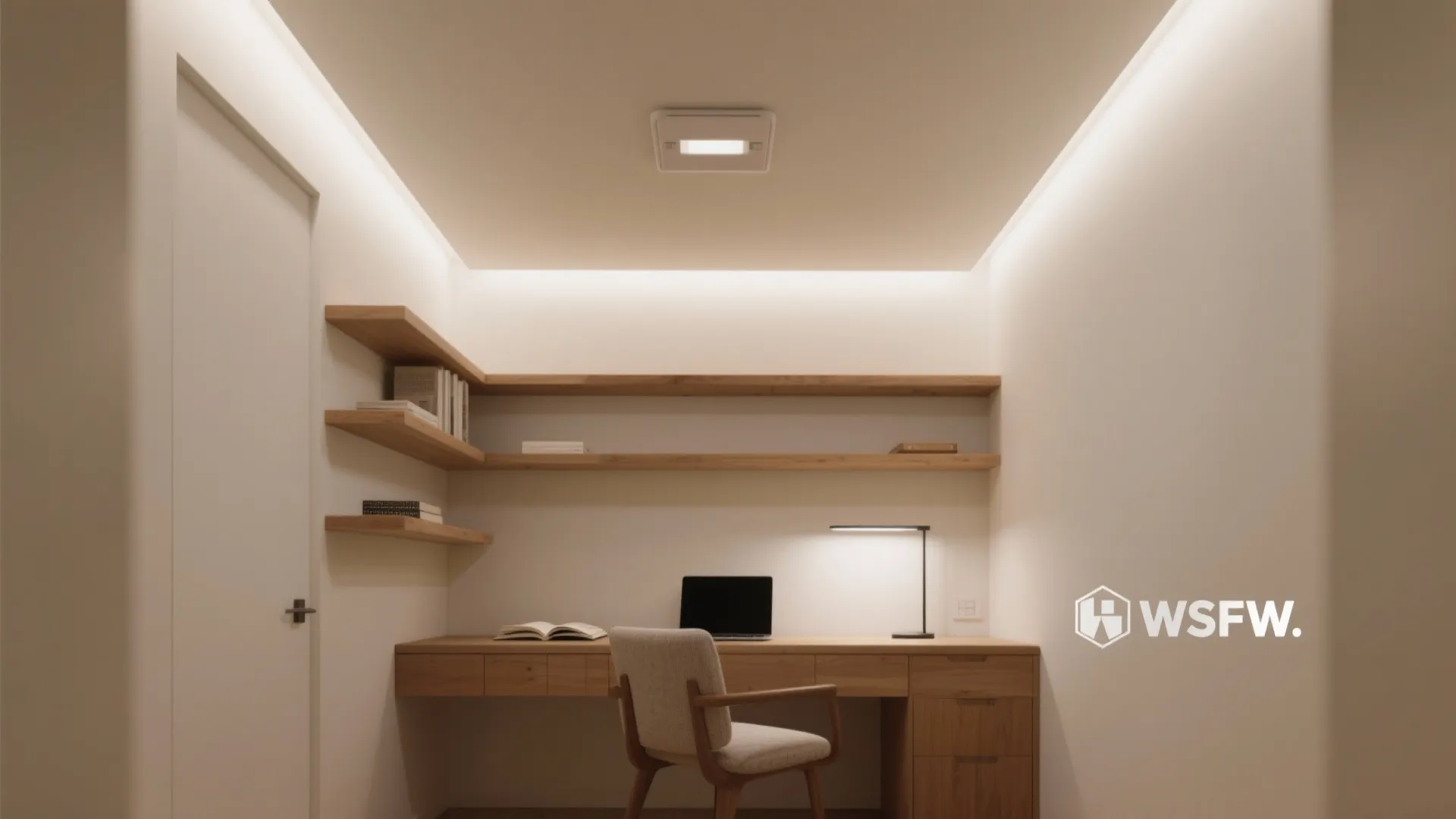 Indirect cove lighting with a slim center