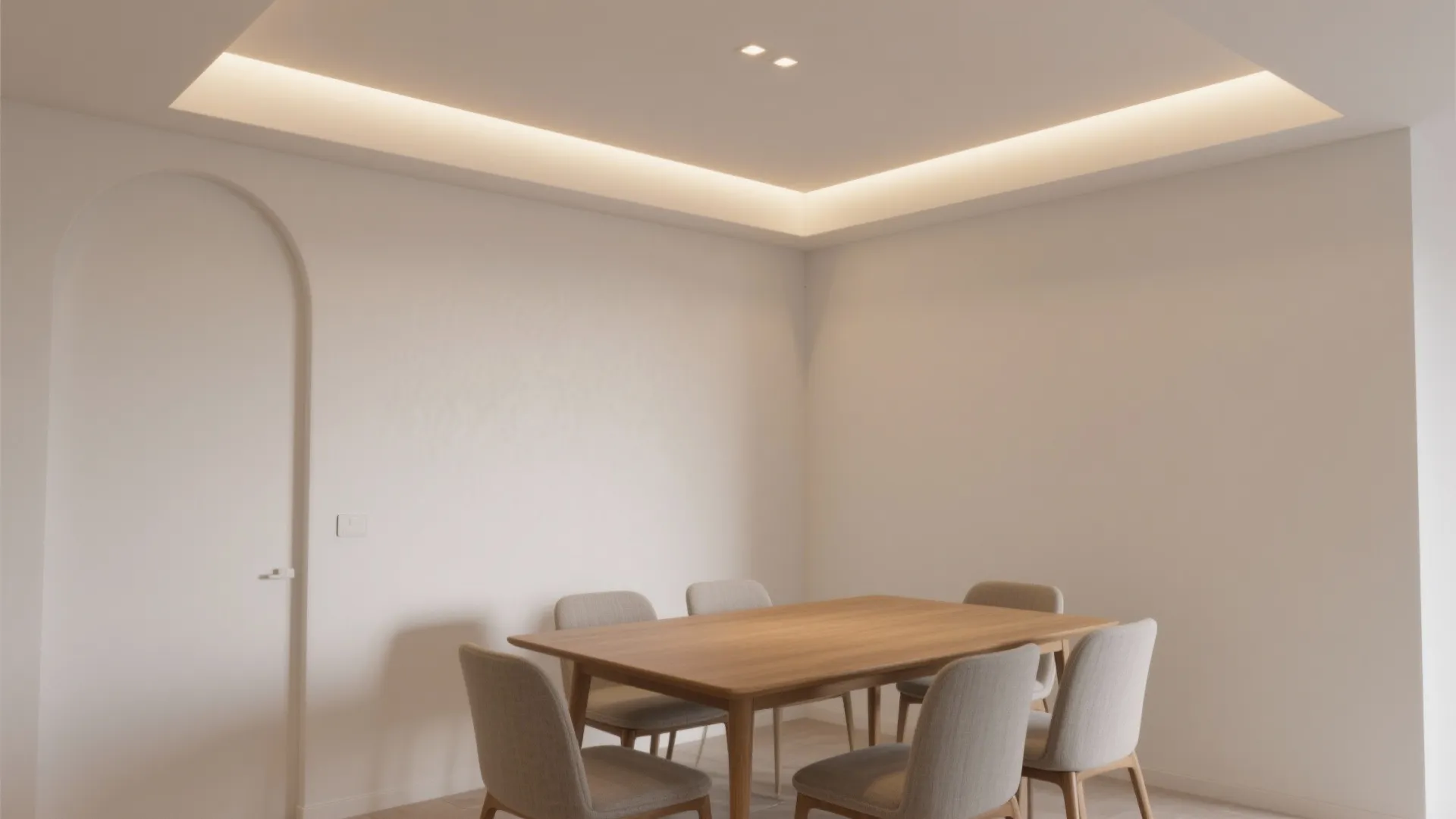 Soft Cove POP Ceiling for Small Dining Rooms