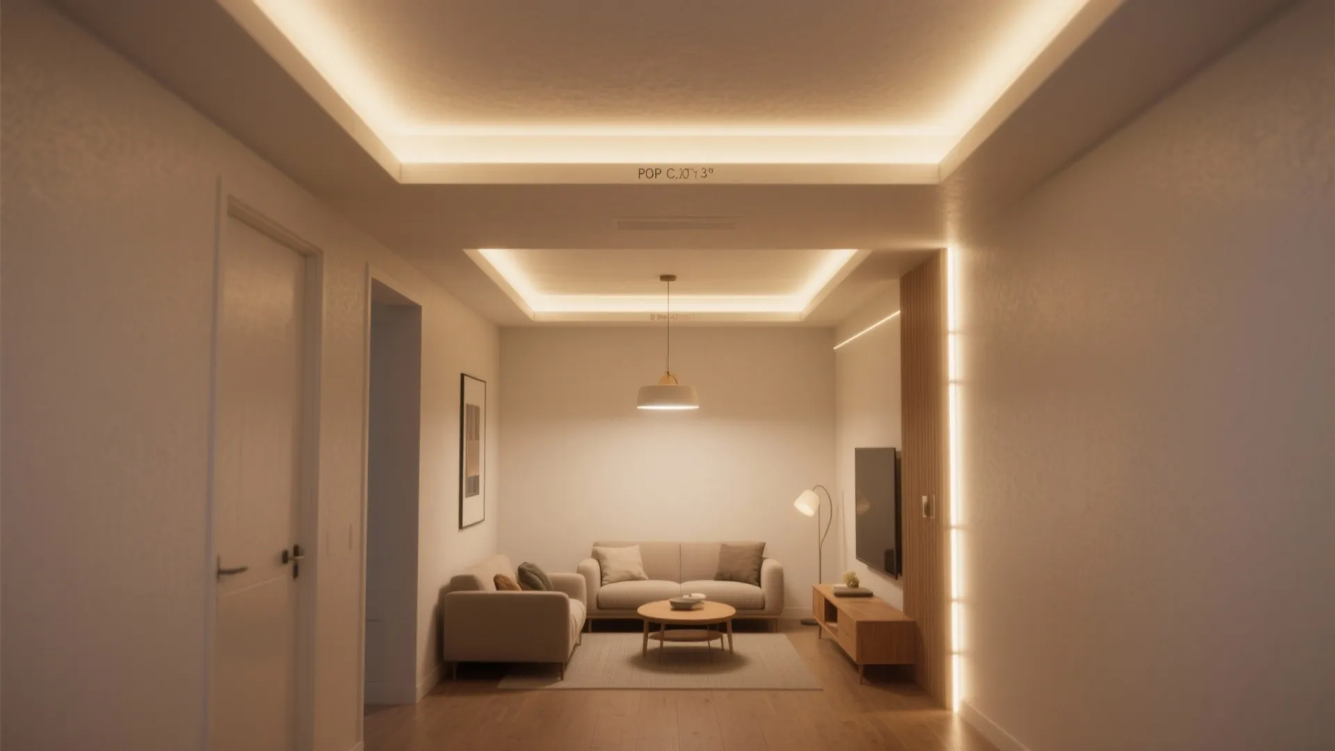 Soft Cove Glow with Slim Recessed Lines