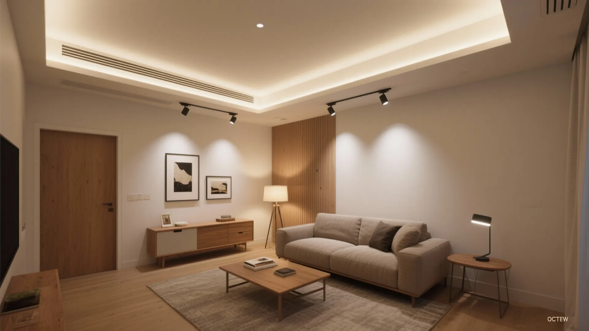 Layered Ceiling Lighting: Coves + Spots