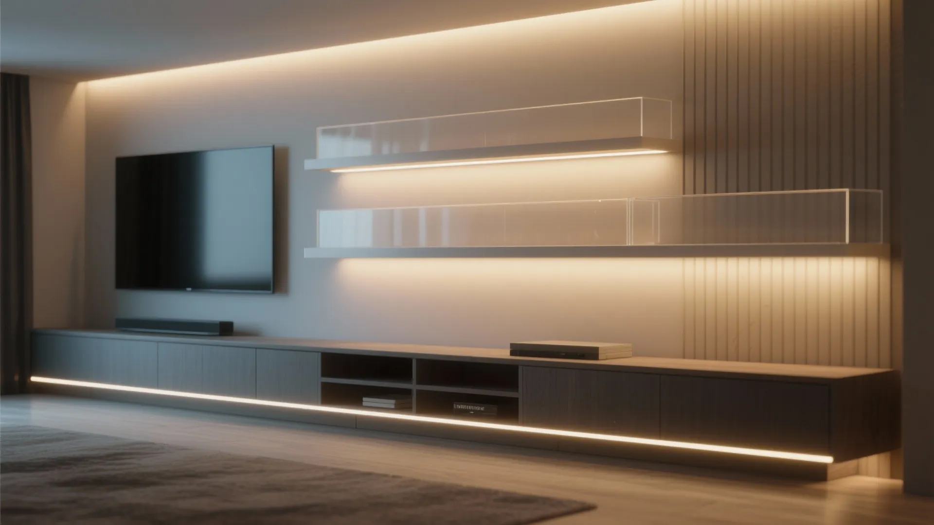 4. Cove and strip lighting for subtle drama