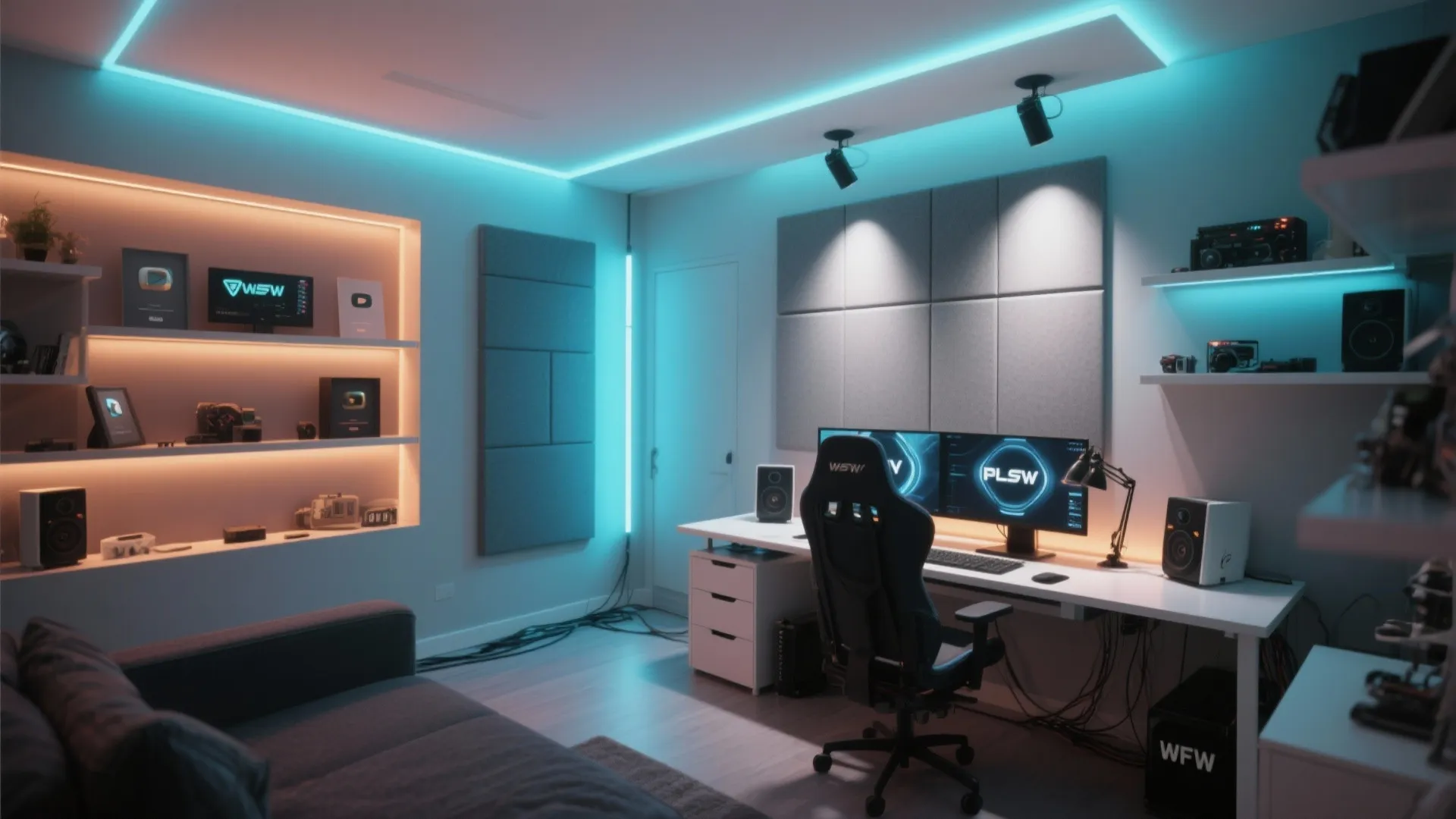 Ceiling Cove + Task Spotlight Layering