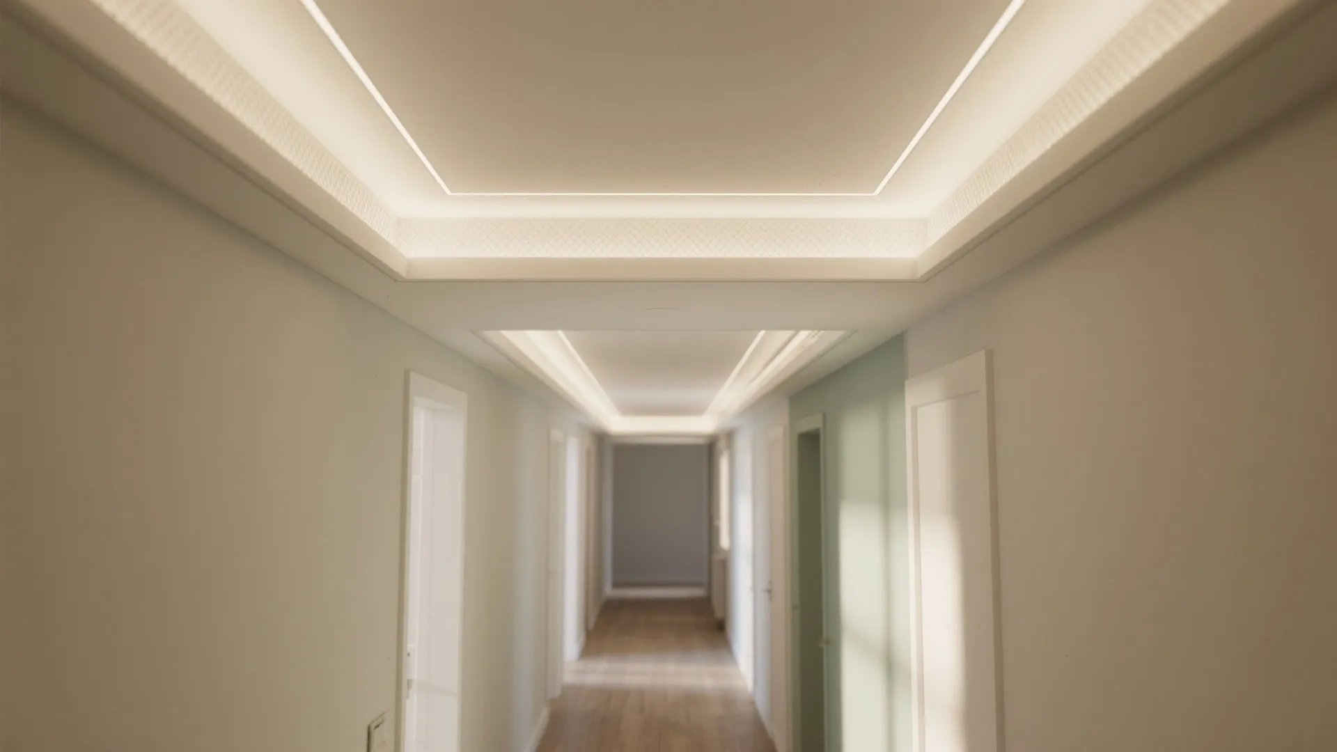 Cove-and-Tray POP Ceiling Layers