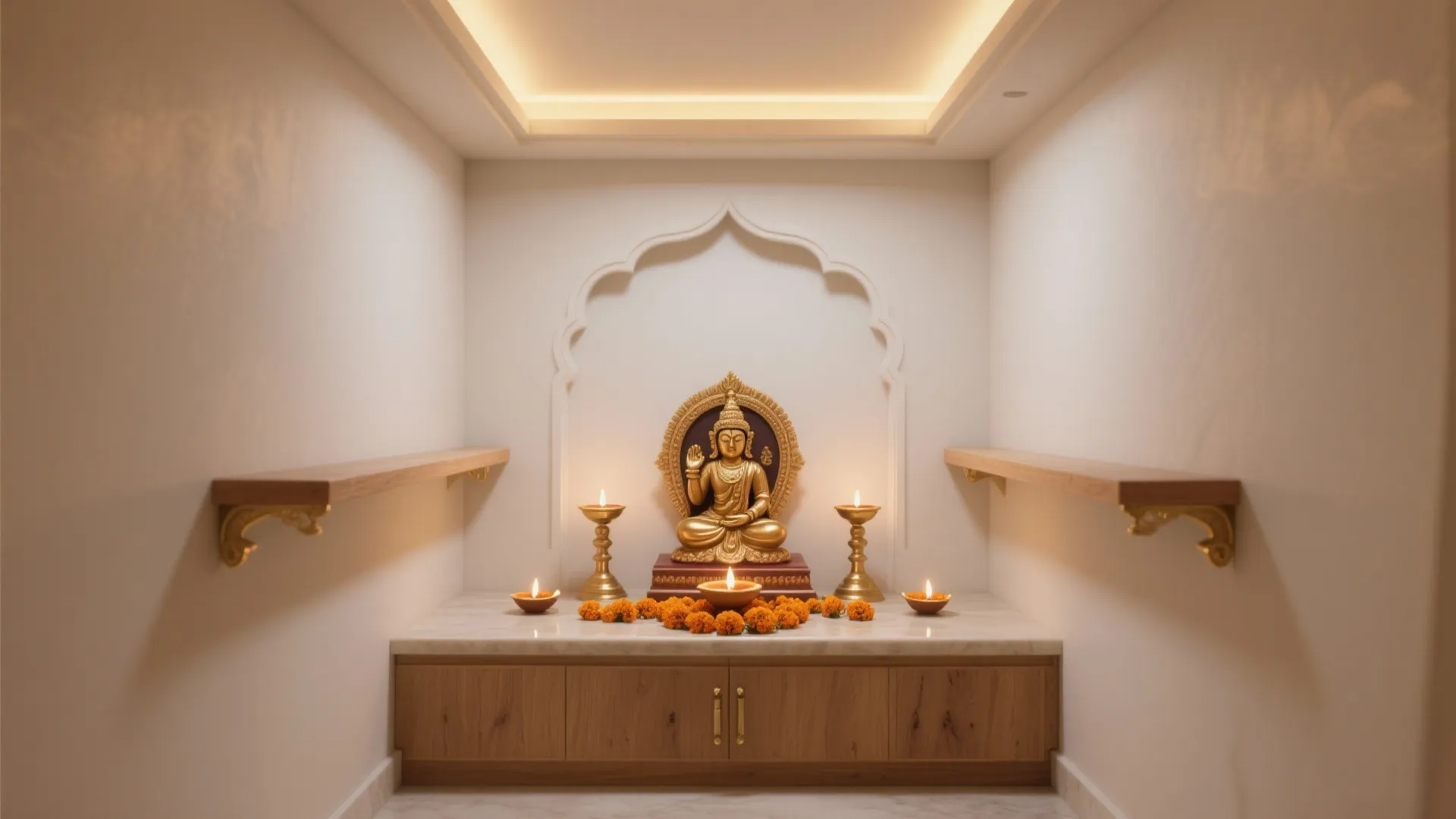 Minimalist Cove Lighting for Tranquil Devotion