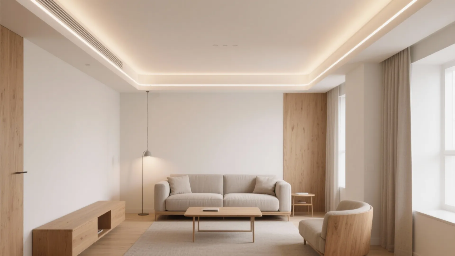 1) Minimalist Cove Lighting for Low Ceilings