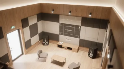 Modern Home Theater with Acoustic Panels