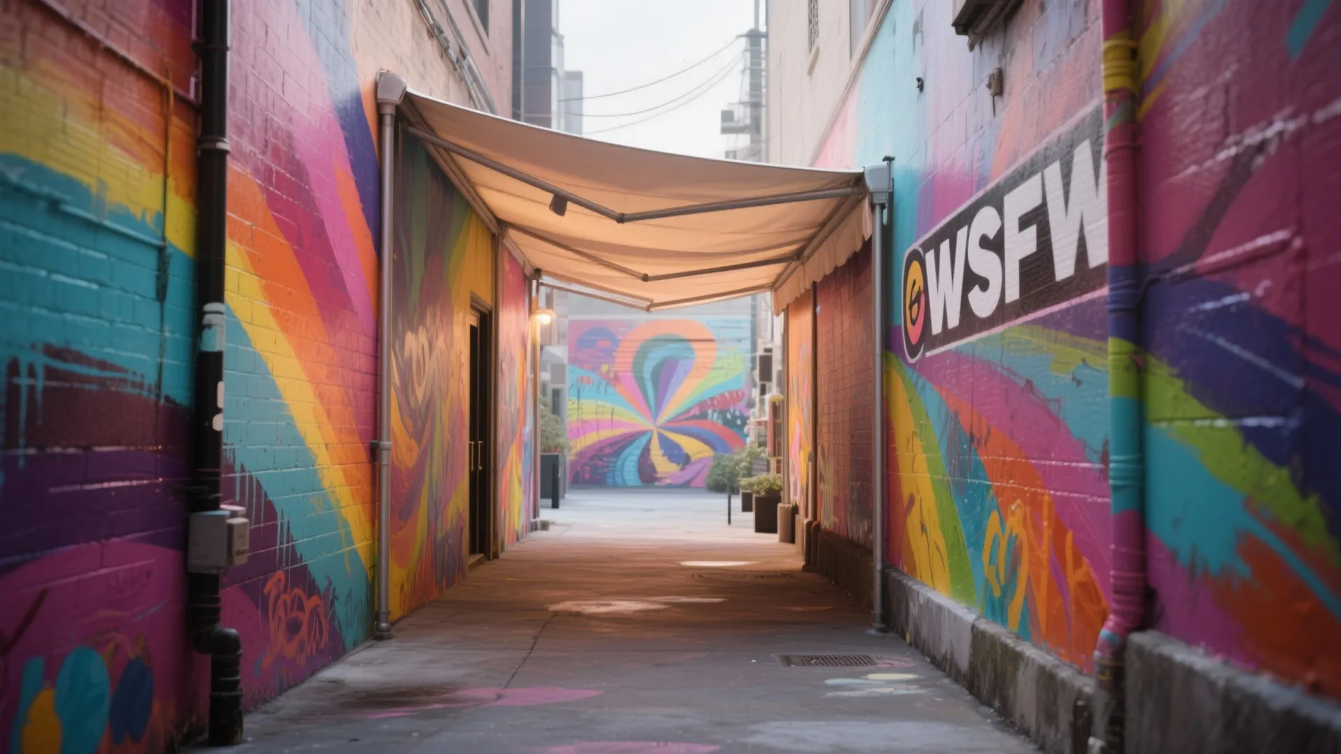 3. Murals and temporary installations under cover