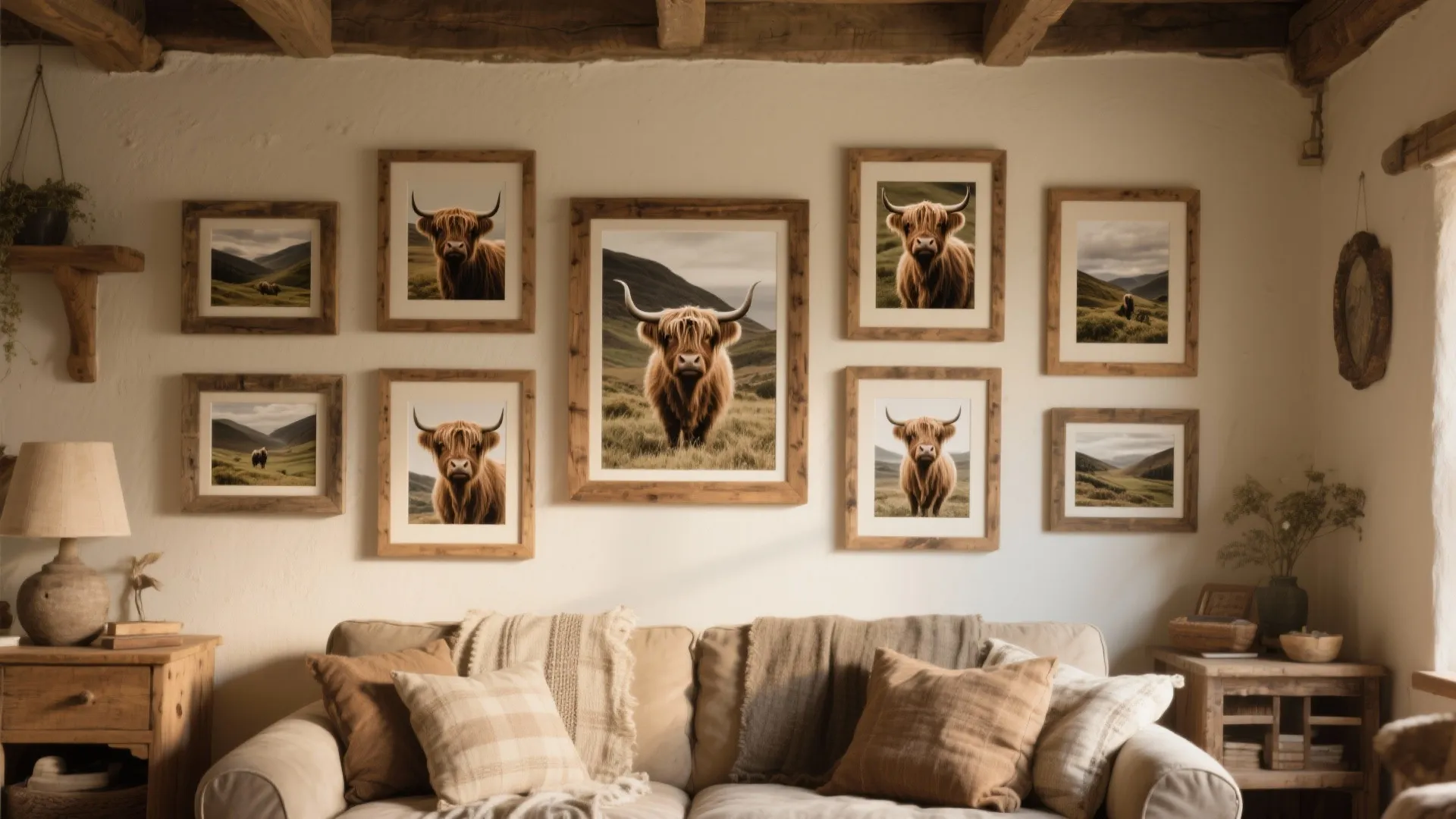 7. Highland Cow Photography Gallery Wall