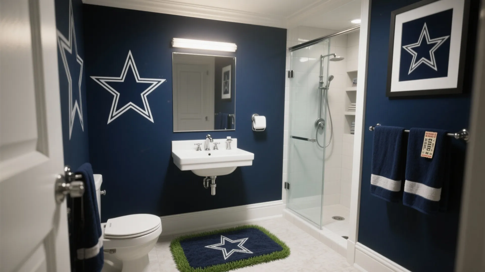 Dallas Cowboys Bathroom Decor: 5 Game-Day Ideas: How to bring Arlington spirit into a small bathroom without turning it into a tacky shrine