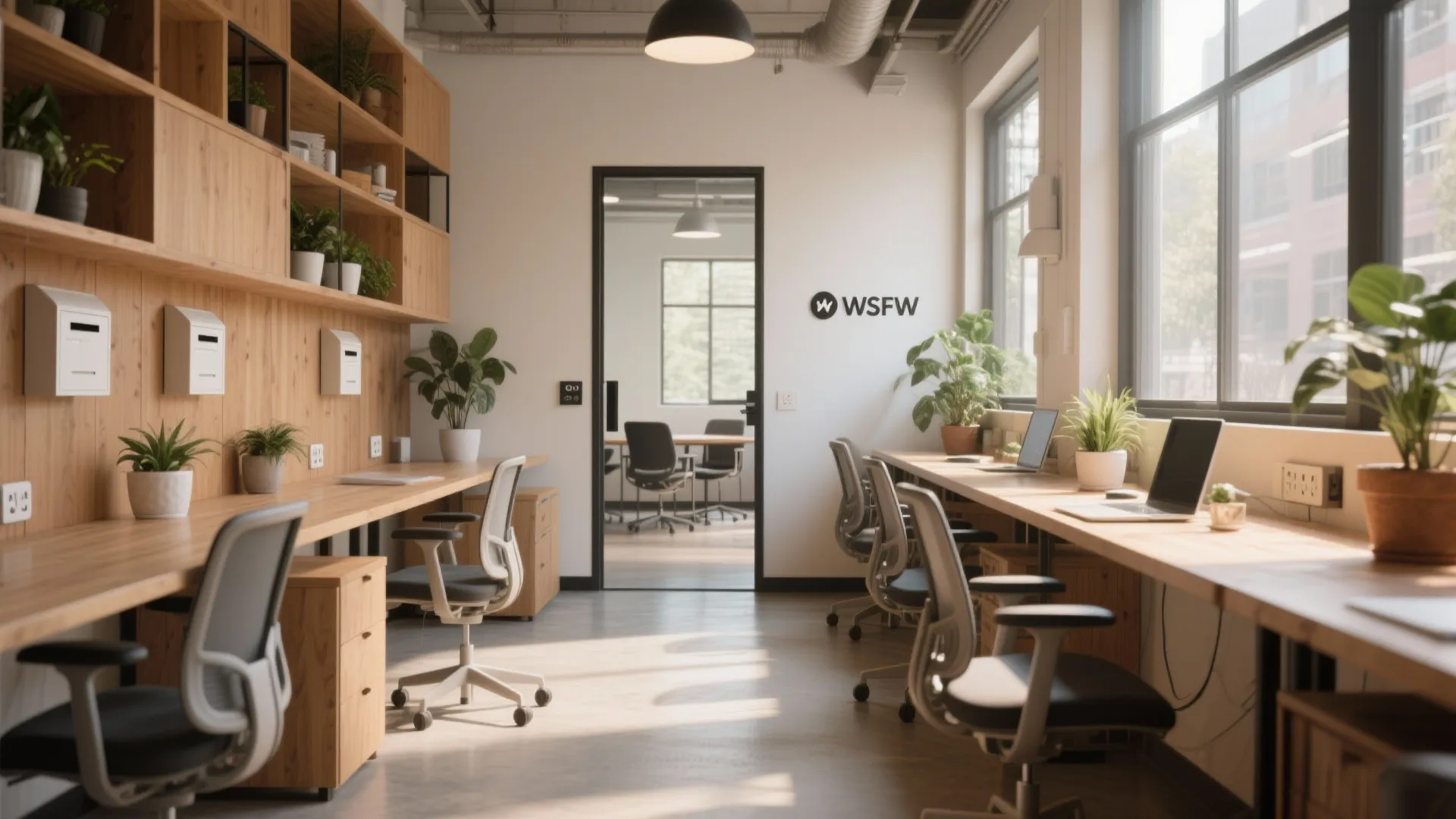 1. Share a coworking desk or neighborhood hub