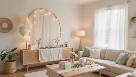 Baby shower simple decoration at home: 5 ideas