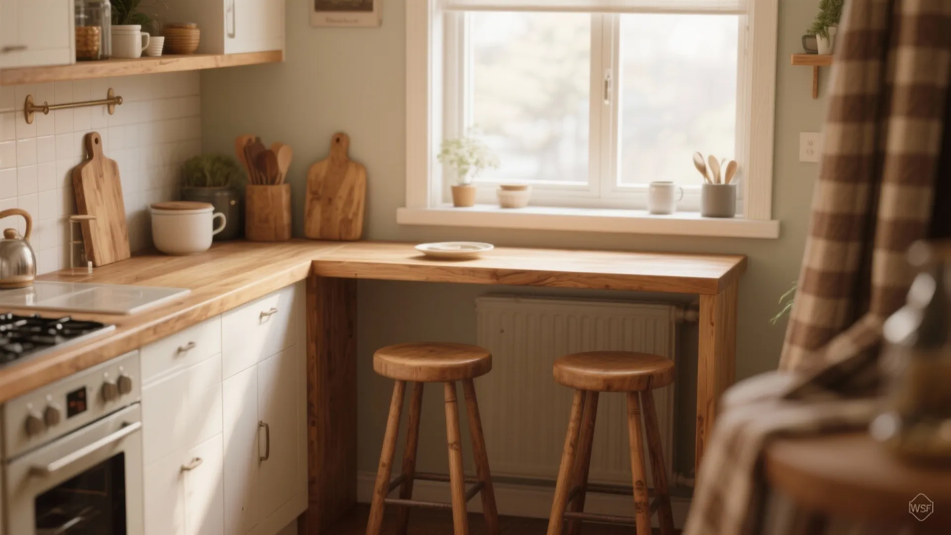 3. Add a breakfast bar to unused corners