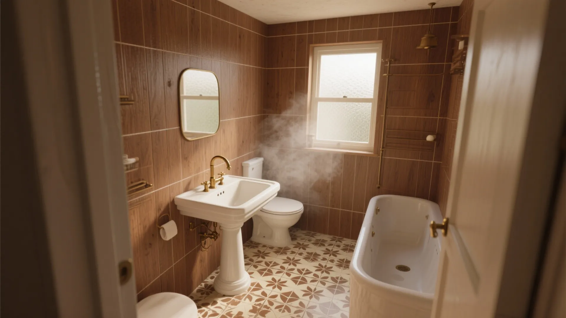 Cozy Small Brown Bathroom Ideas: 5 Creative Ways: Practical small brown bathroom design ideas that maximize warmth, texture, and storage