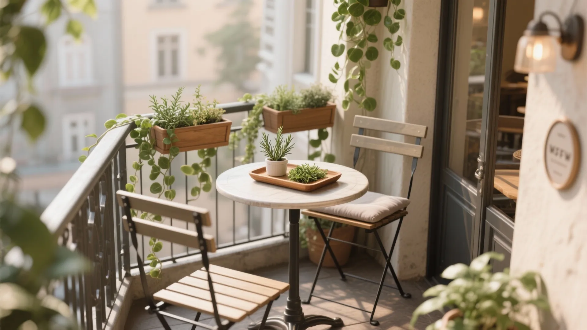 3) Cozy café corner: “Espresso, pothos, repeat.”