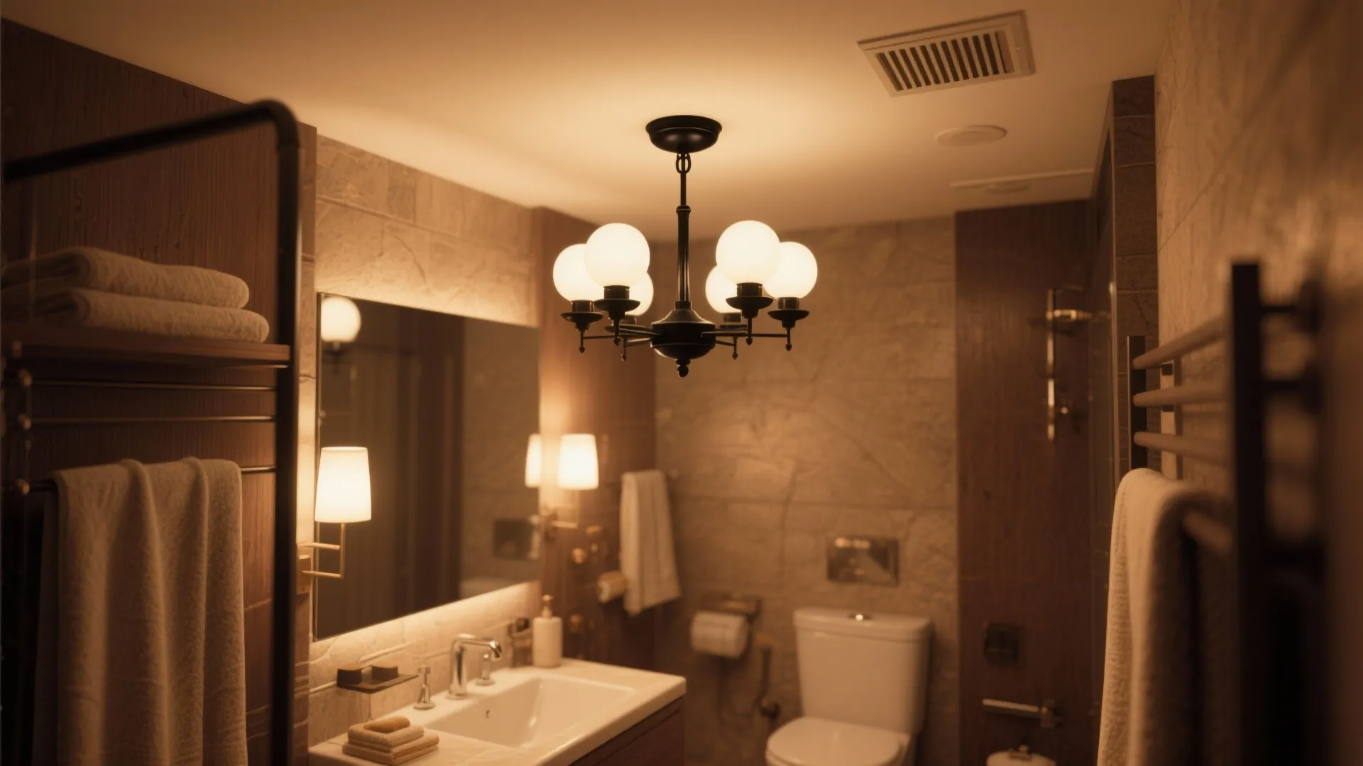 5. Cozy lighting in small en-suite bathrooms