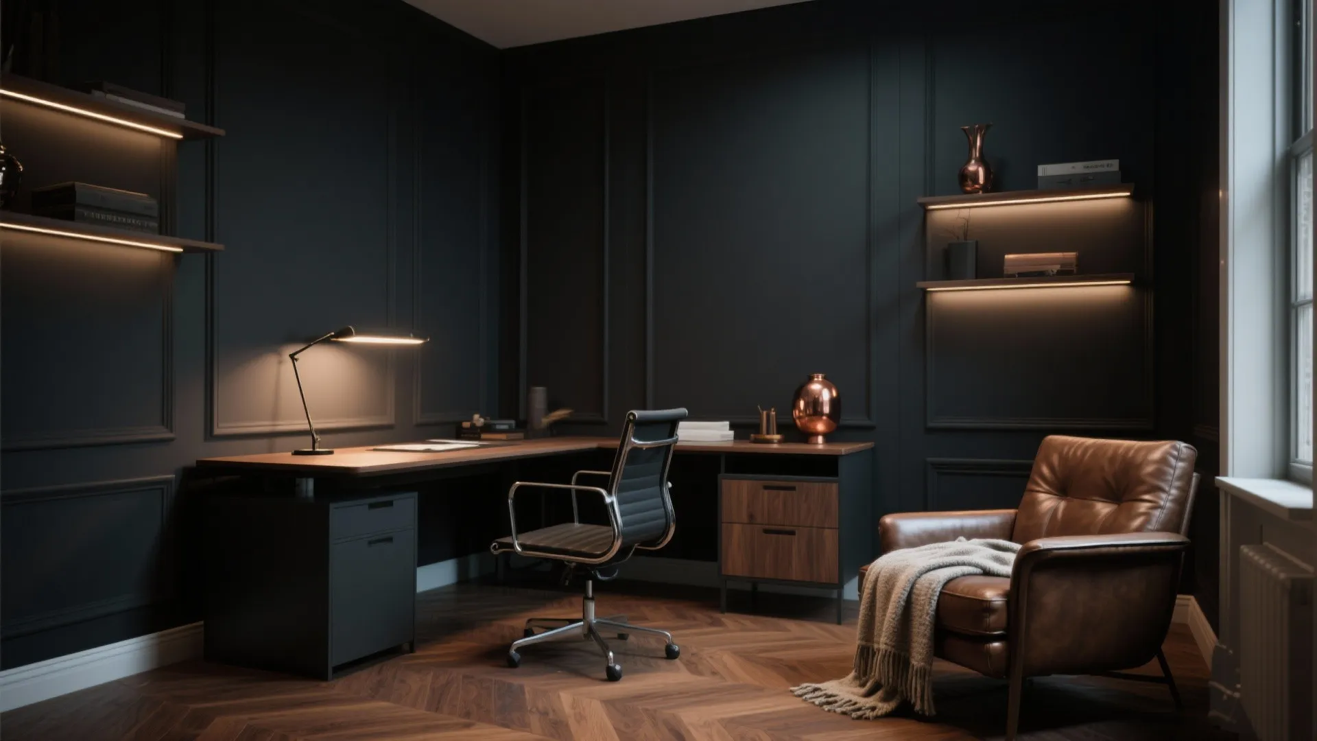 3. Cozy Dark Mode — moody colors with layered lighting