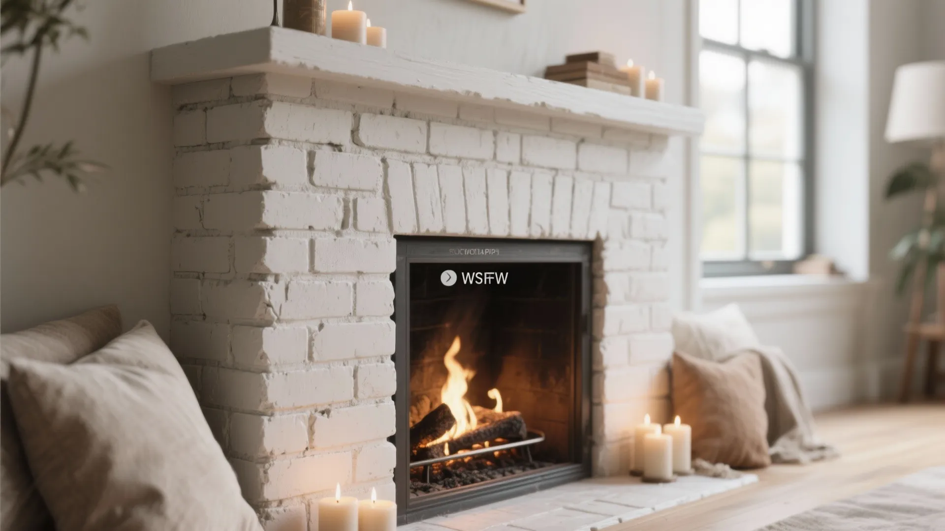 5. Painted Brick Inside: Cozy Fireplace Makeovers