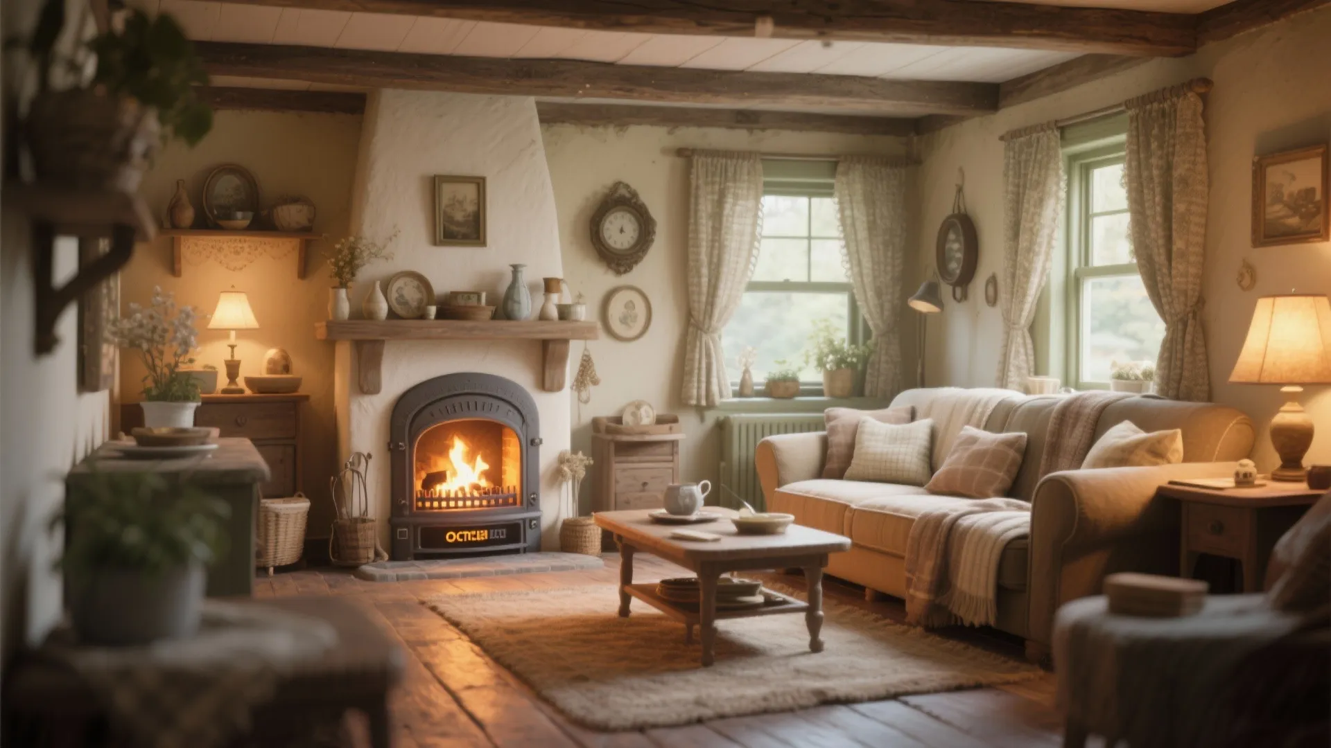 6. Cozy Fireplace Focal Point