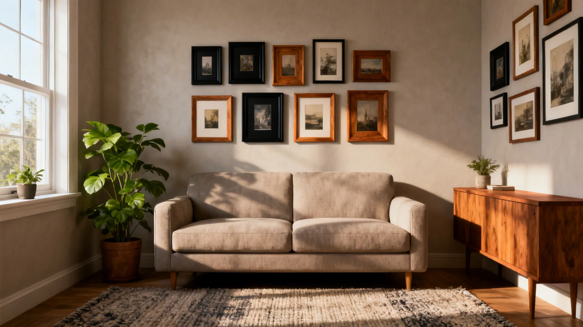 5 Creative Picture Frame Ideas for Living Rooms: Small-space photo display tricks I’ve used to transform cramped living rooms into personal galleries