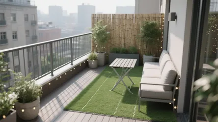Balcony design with artificial grass: 5 ideas