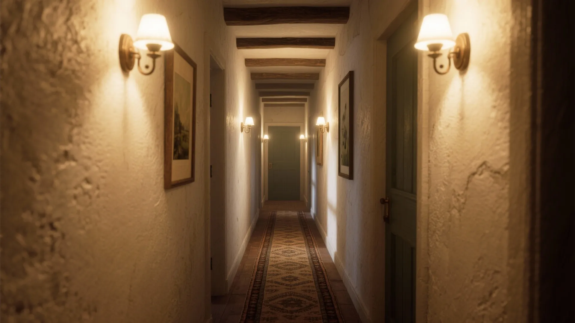 2. Make narrow spaces cozy with layered lighting