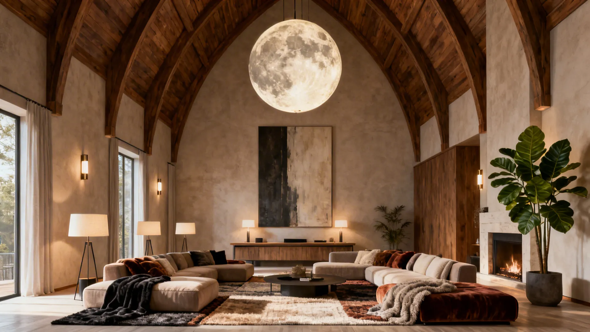 5 Modern Living Room Ideas for High Ceilings