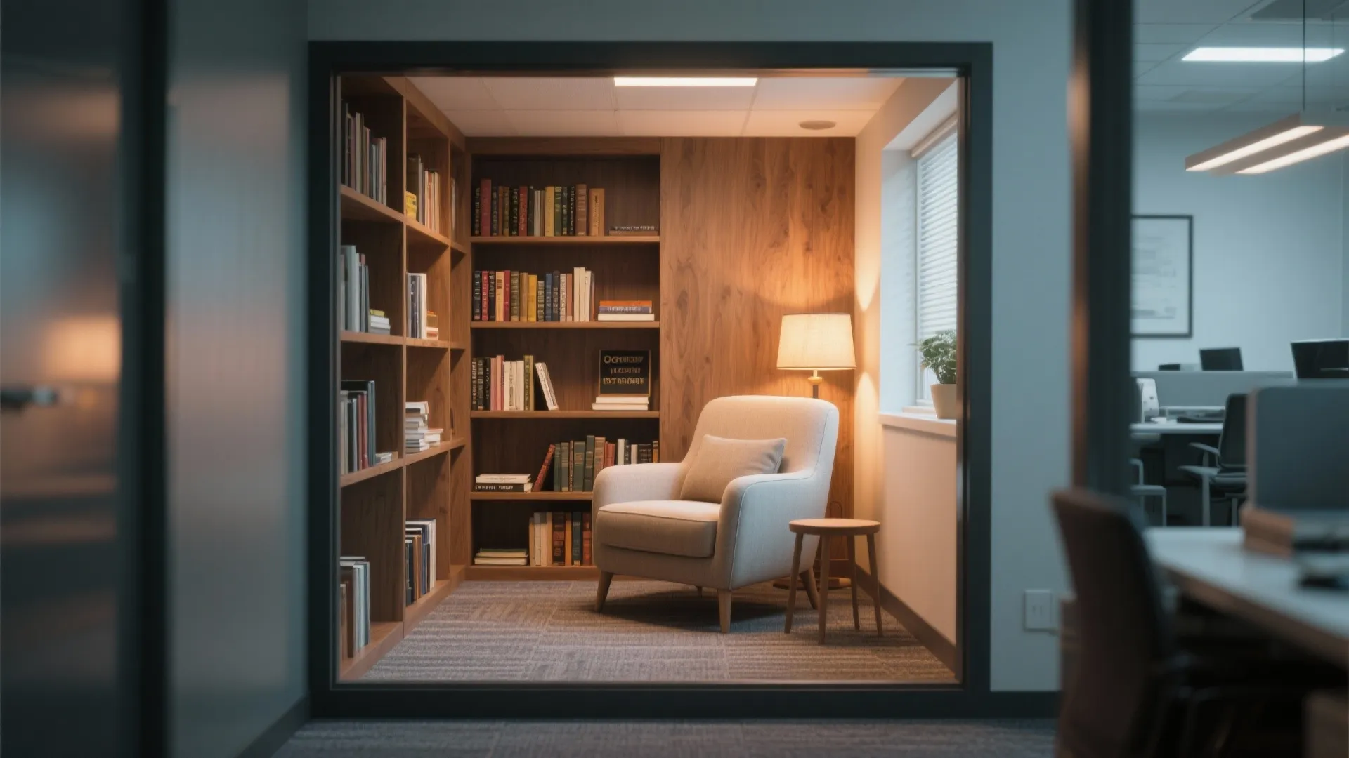 2. Cozy Library Corner