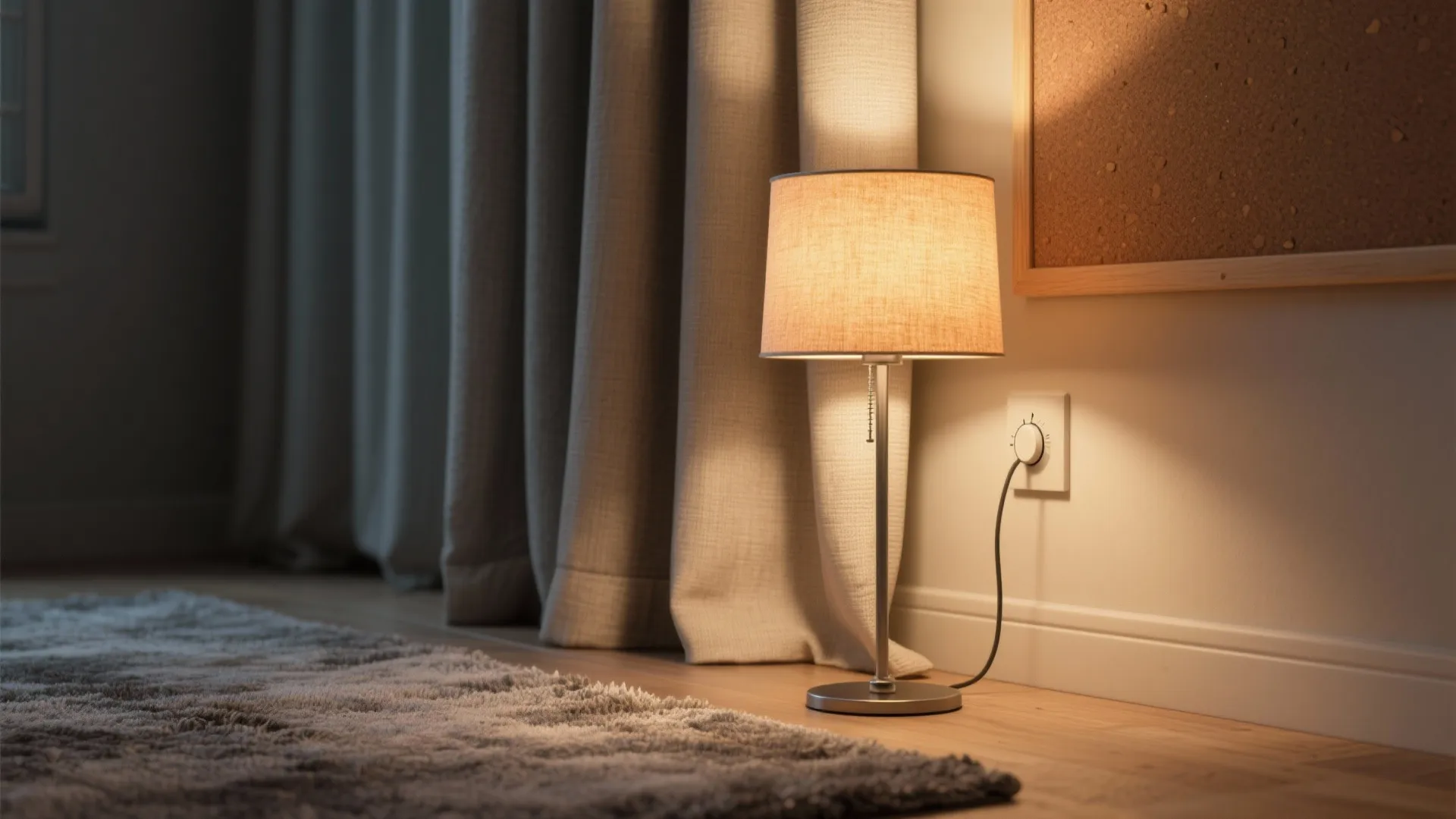 Gentle lighting and sound softening for calm play