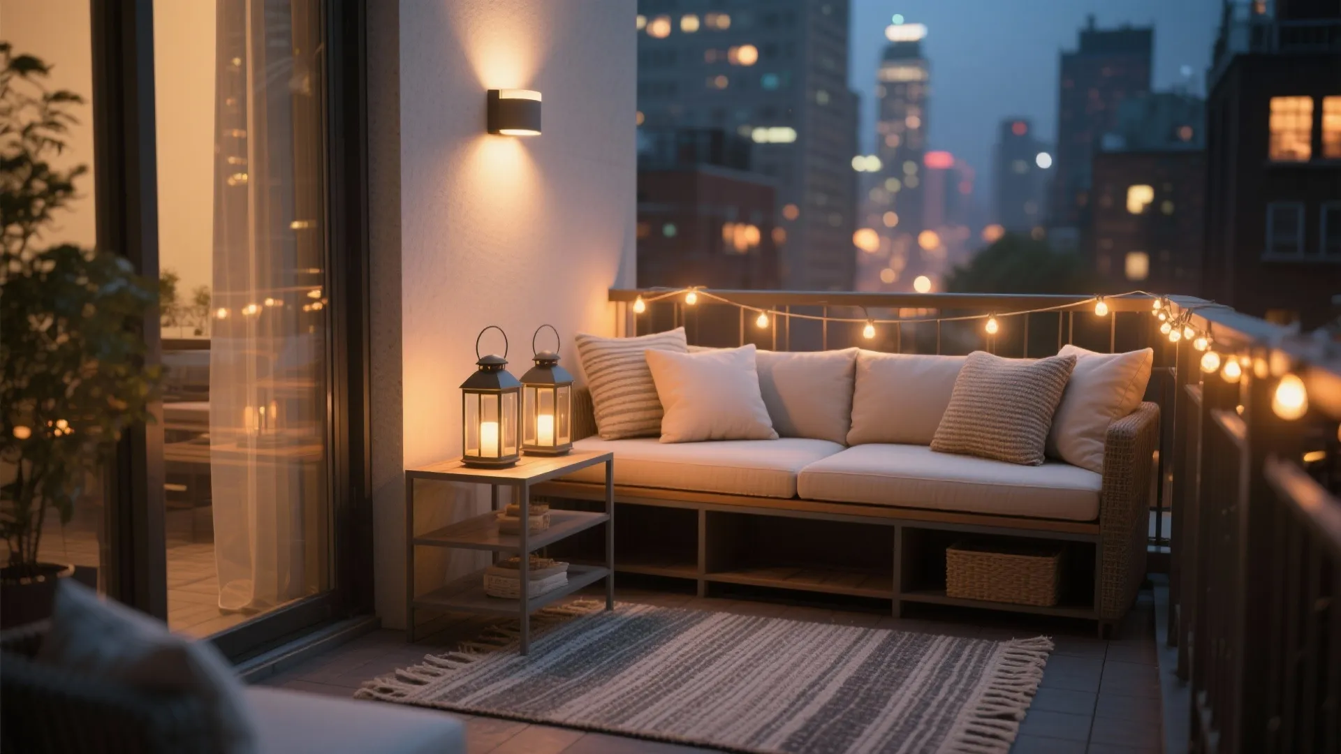 3) Cozy Lighting Layers and Weather-Ready Textiles