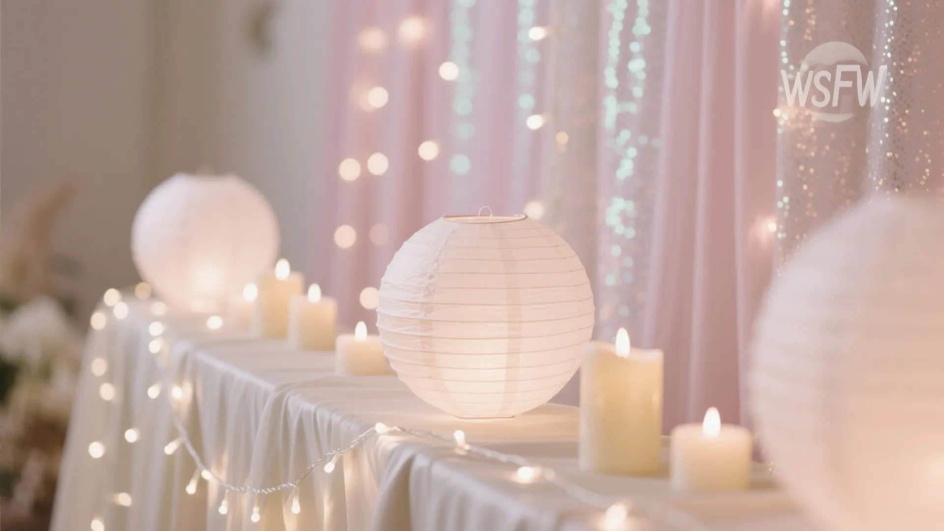 Cozy, nap-friendly lighting: fairy lights, lanterns, and flameless candles