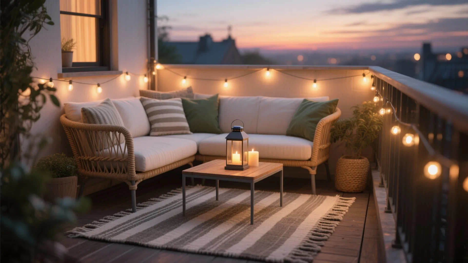 Layered Lighting + Outdoor Textiles