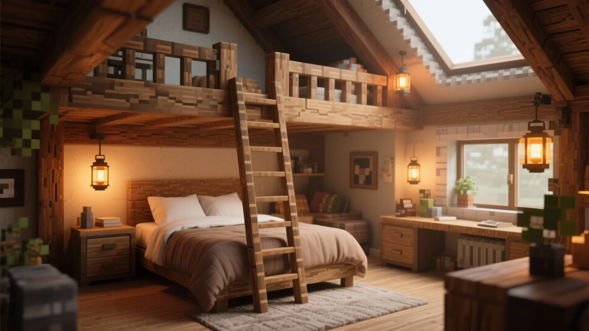 1. Cozy Loft Bedroom