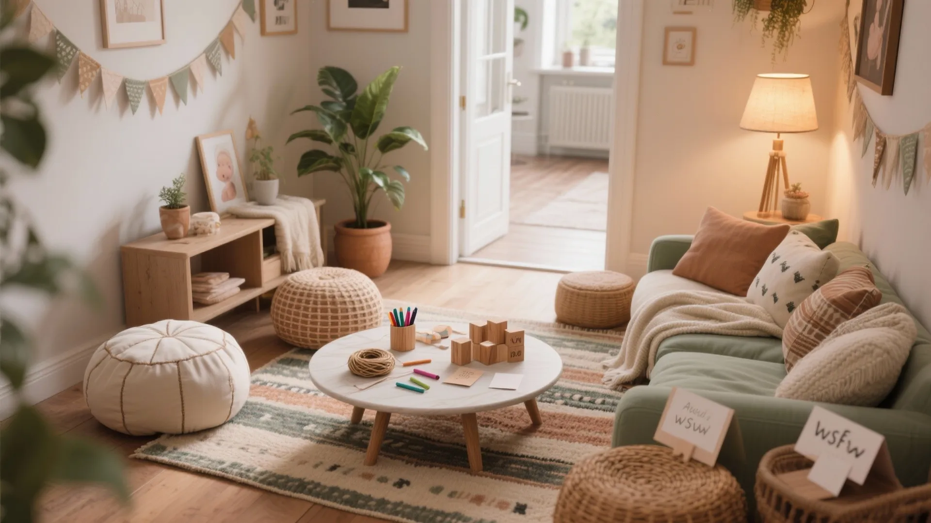 Cozy lounge nooks + interactive stations