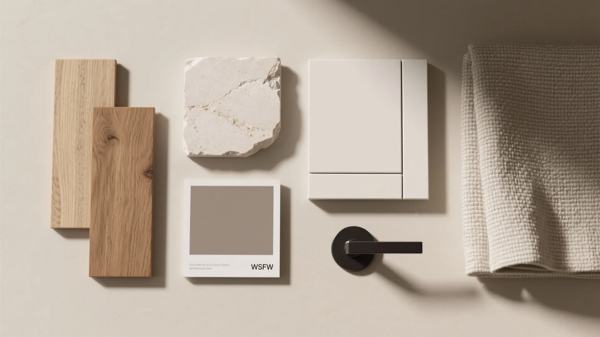 Warm wood and stone pairing for coziness