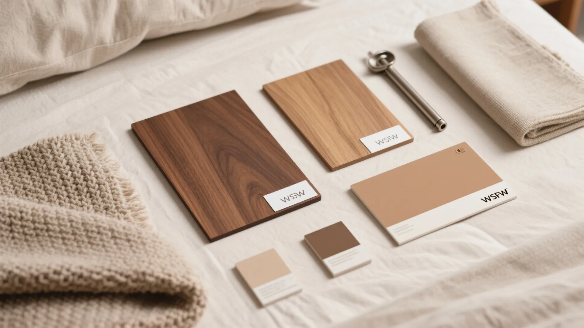 Warm wood tones and tactile textiles for a restful feel