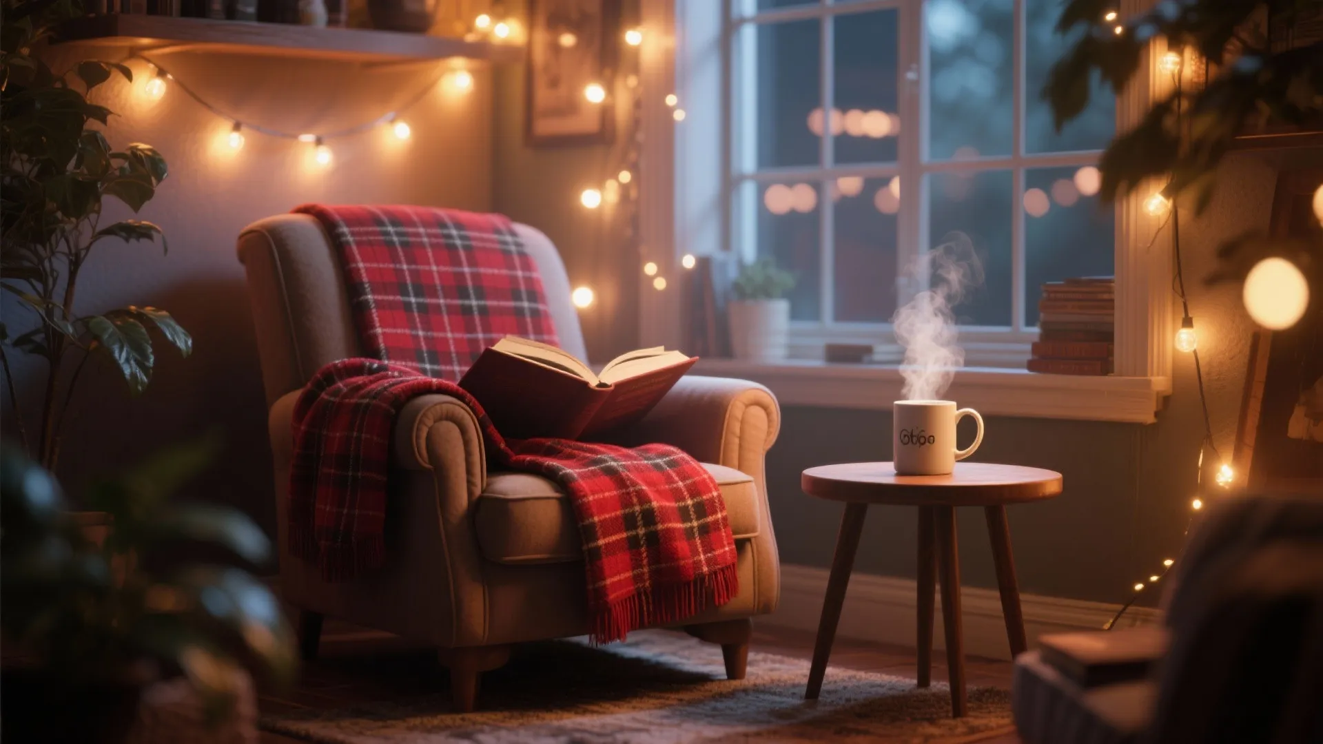 4. Cozy Nooks with Plaid Throws