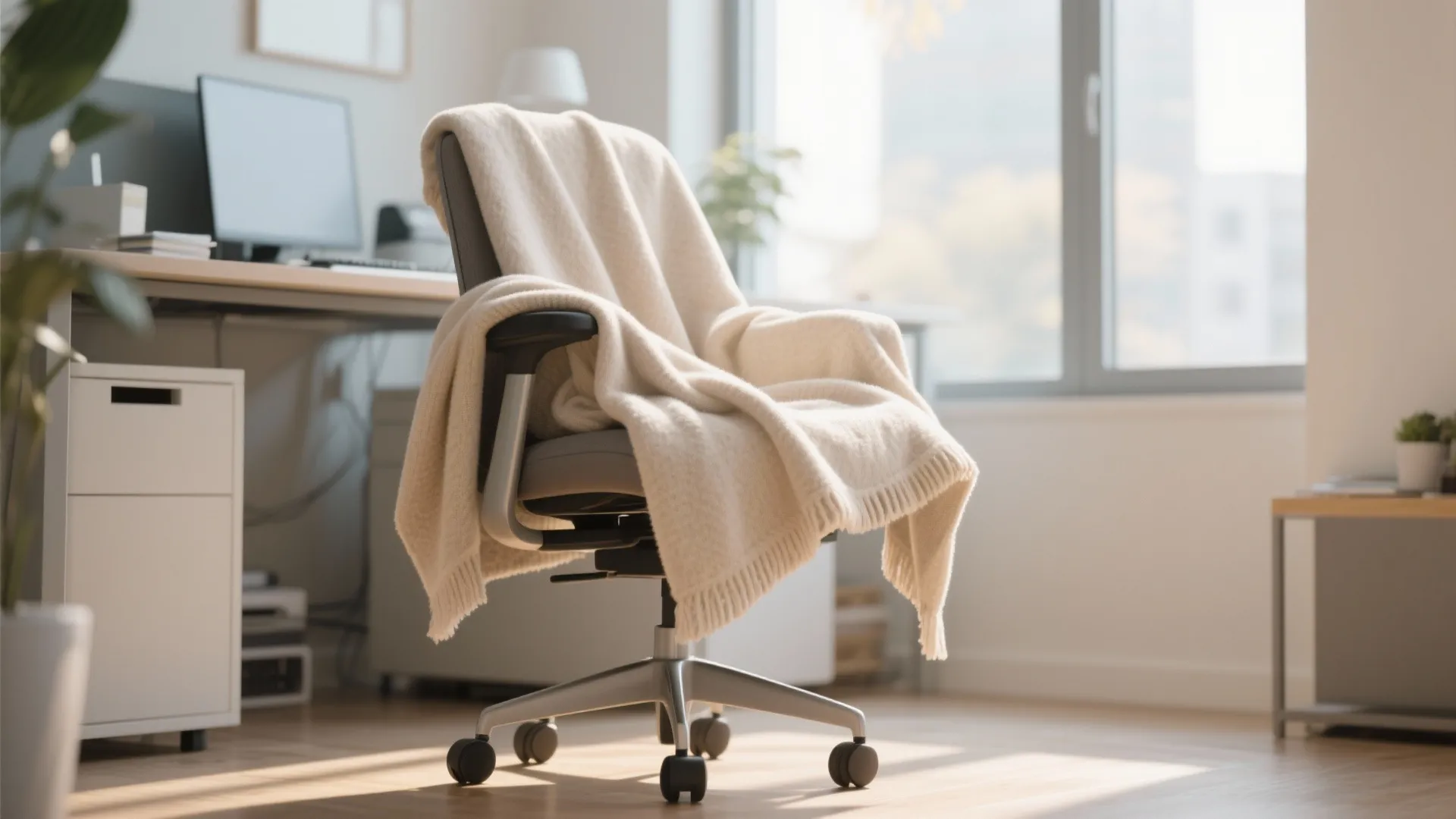 2. Cozy Office Throw Blanket